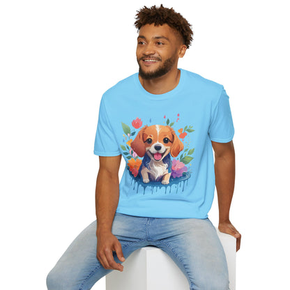 Dog Shirt Animal Print Tee Unisex Gildan Softstyle 64000 Cotton Tee