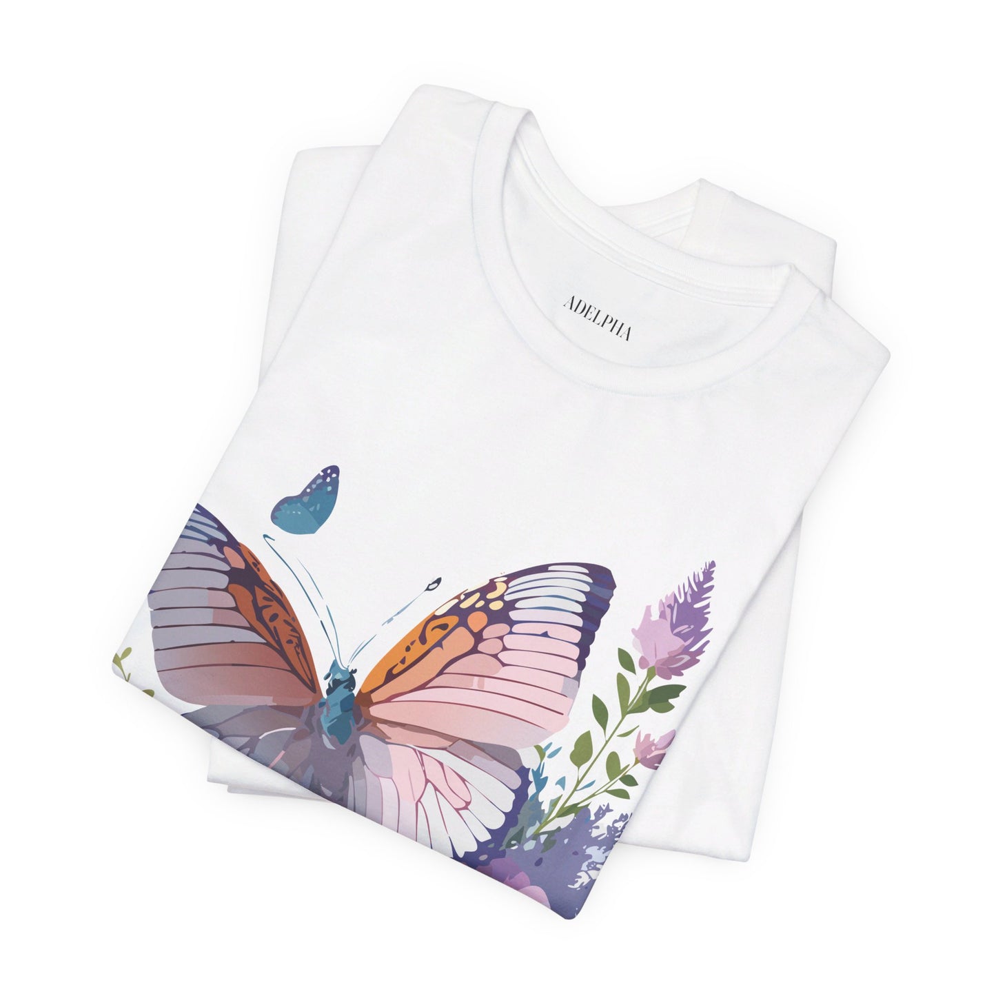 T-shirt en coton naturel avec papillon