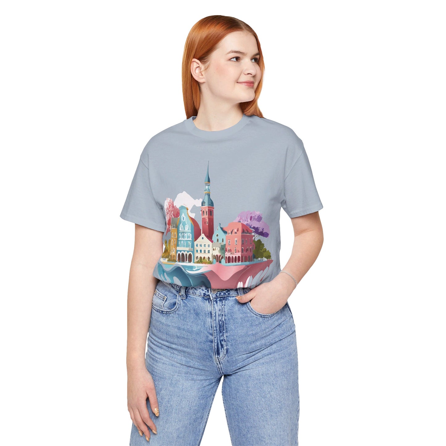 Natural Cotton Tee Shirt - Beautiful Places Collection - Warnemünde and Rostock - Germany