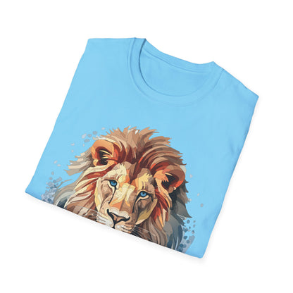 Unisex Lion Shirt Gildan Softstyle 64000 Tee 100 Percent Ring Spun Cotton