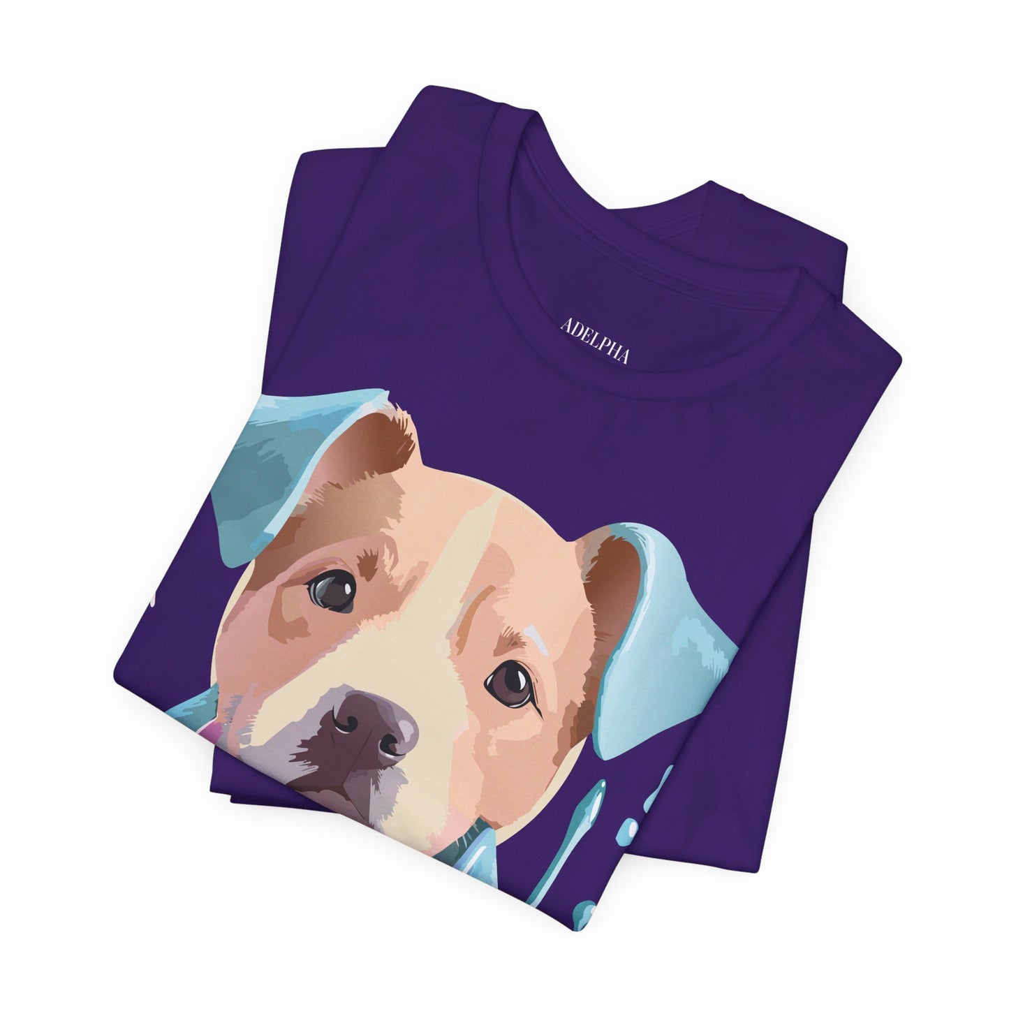 Natural Cotton Tee Shirt with Dog