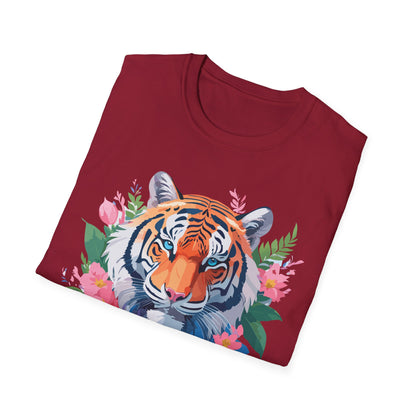 Tiger Shirt Unisex Animal Tee Softstyle Gildan 64000 Cotton Tee