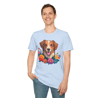 Dog Shirt Unisex Animal Tee Short Sleeve Gildan Softstyle 64000 Cotton Tee
