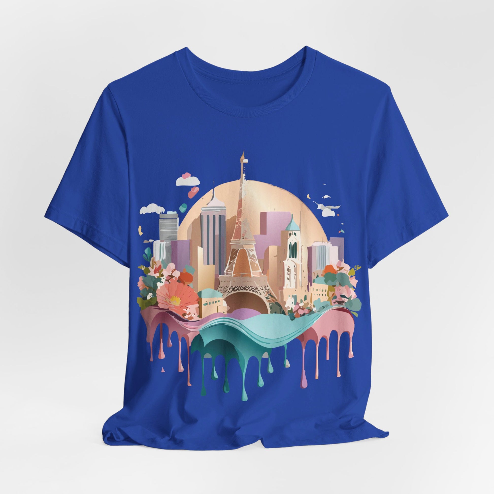 Natural Cotton Tee Shirt - Beautiful Places Collection - Paris Printify
