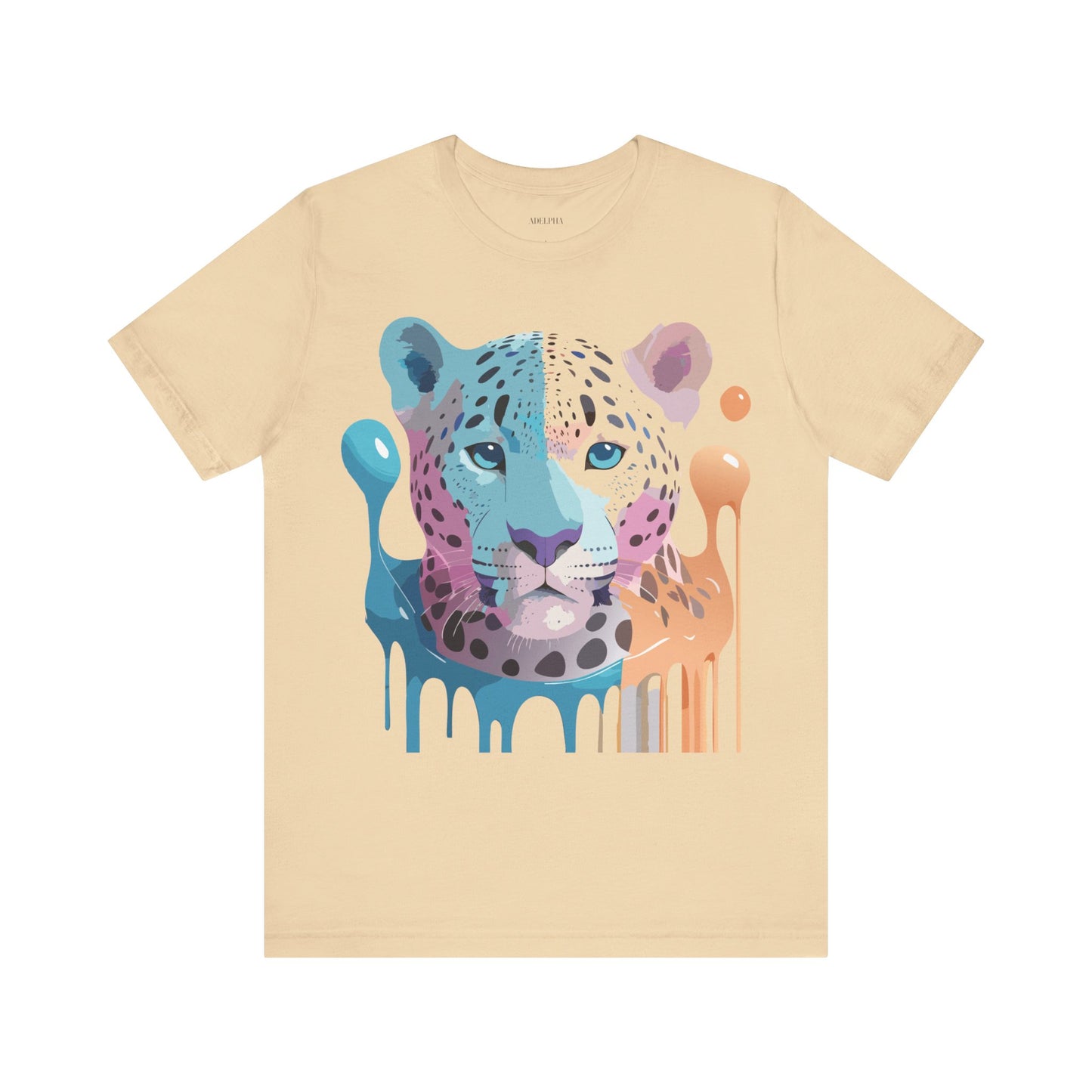 Natural Cotton Tee Shirt with Cheetah