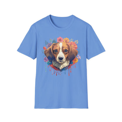 Unisex Dog Shirt Animal Print Tee Gildan Softstyle 64000 Cotton