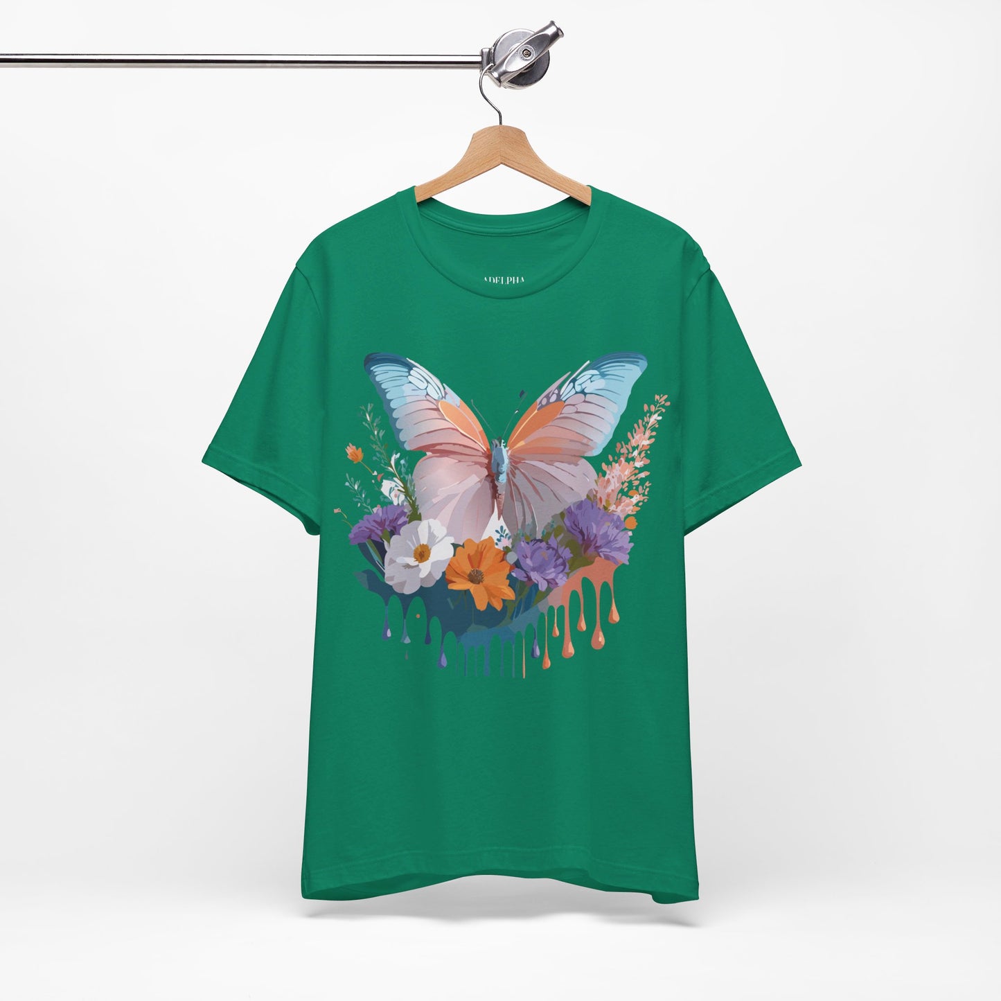 T-shirt en coton naturel avec papillon