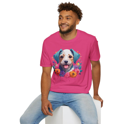 Dog Shirt Unisex Animal Short Sleeve Tee Gildan Softstyle 64000 Cotton Tee