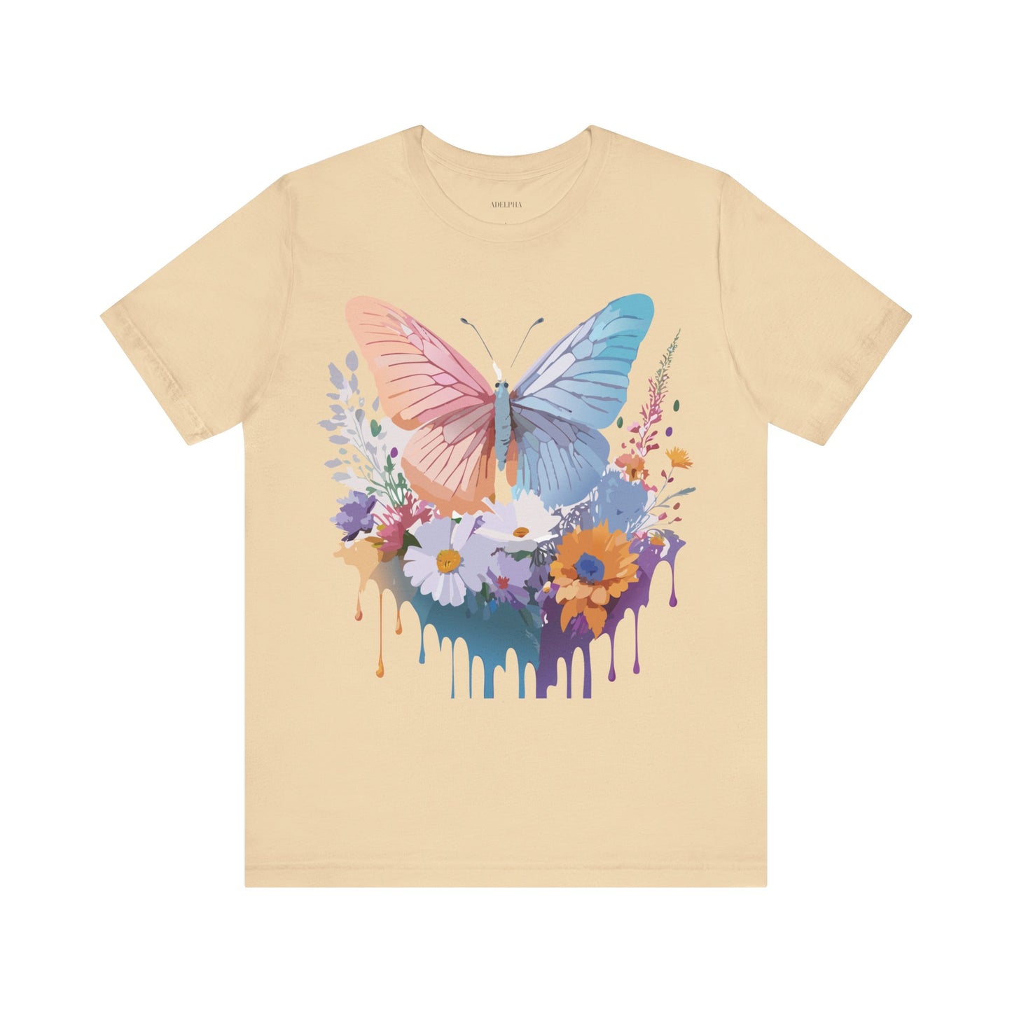 T-Shirt aus natürlicher Baumwolle mit Schmetterling