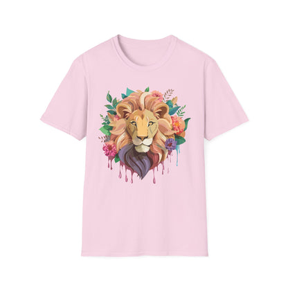 Lion Shirt Unisex Softstyle Tee 100 Percent Ring Spun Cotton Animal Print