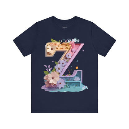 Natural Cotton Tee Shirt - Letters Collection - Z Printify