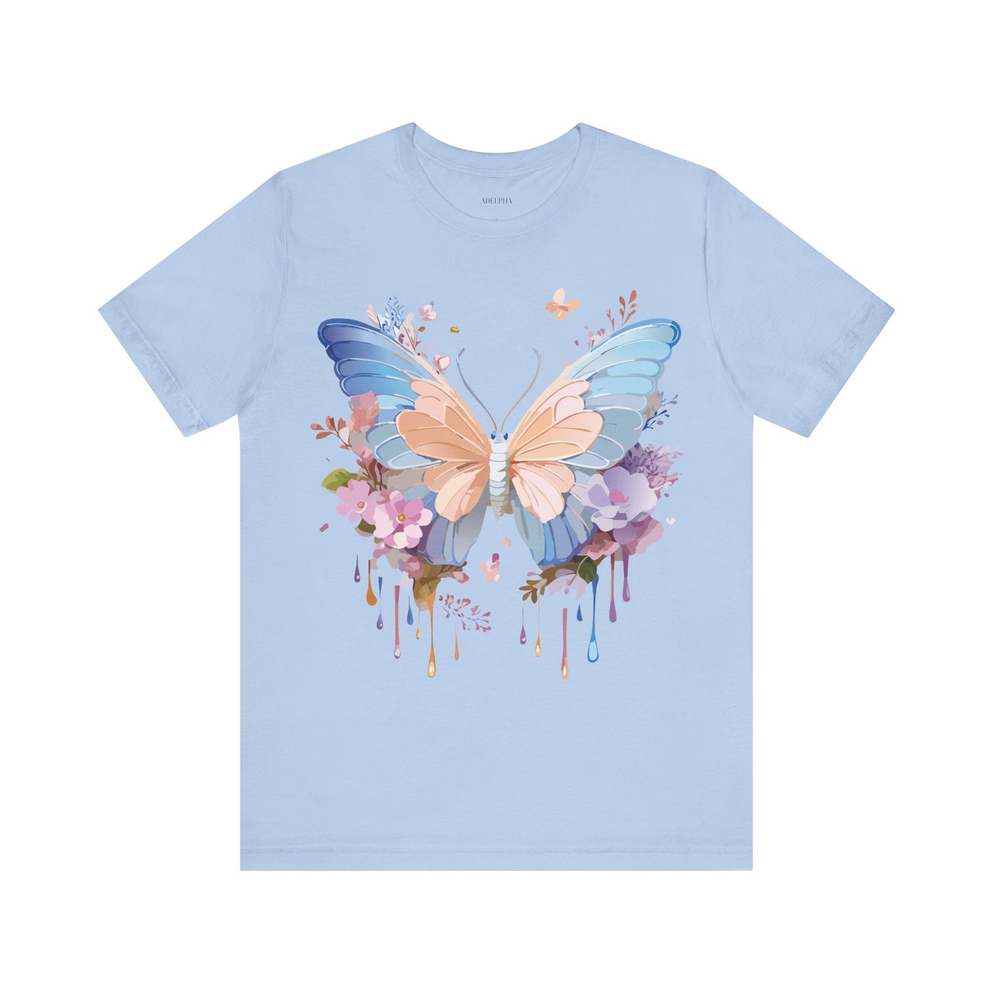 T-shirt en coton naturel avec papillon