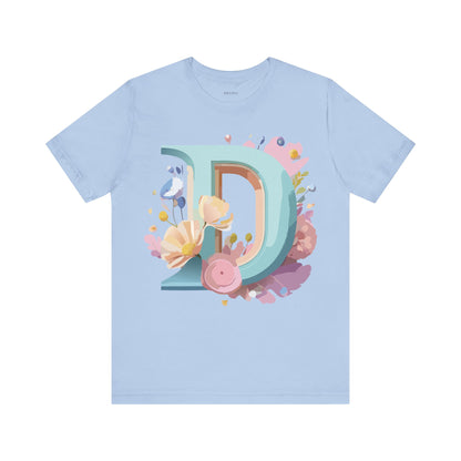 Natural Cotton Tee Shirt - Letters Collection - D Printify