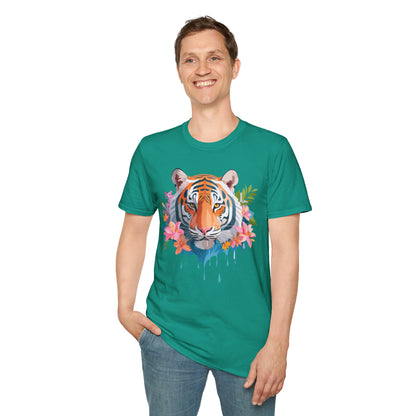 Tiger Shirt Unisex Animal Tee Gildan Softstyle 64000 Cotton Tee