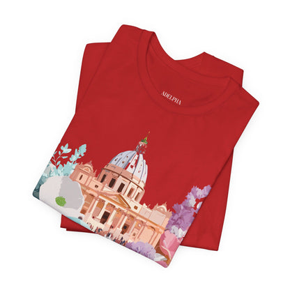 Natural Cotton Tee Shirt - Beautiful Places Collection - Rome Printify