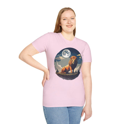 Lion Shirt Unisex Animal Tee Softstyle 64000 100 Percent Ring-Spun Cotton