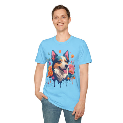 Animal Print Dog Shirt Unisex Softstyle Cotton Tee For Pet Lovers
