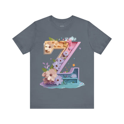 Natural Cotton Tee Shirt - Letters Collection - Z Printify