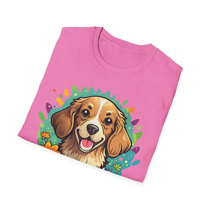 Dog Lover Unisex Animal Print T Shirt Cotton Tee Gildan Softstyle 64000