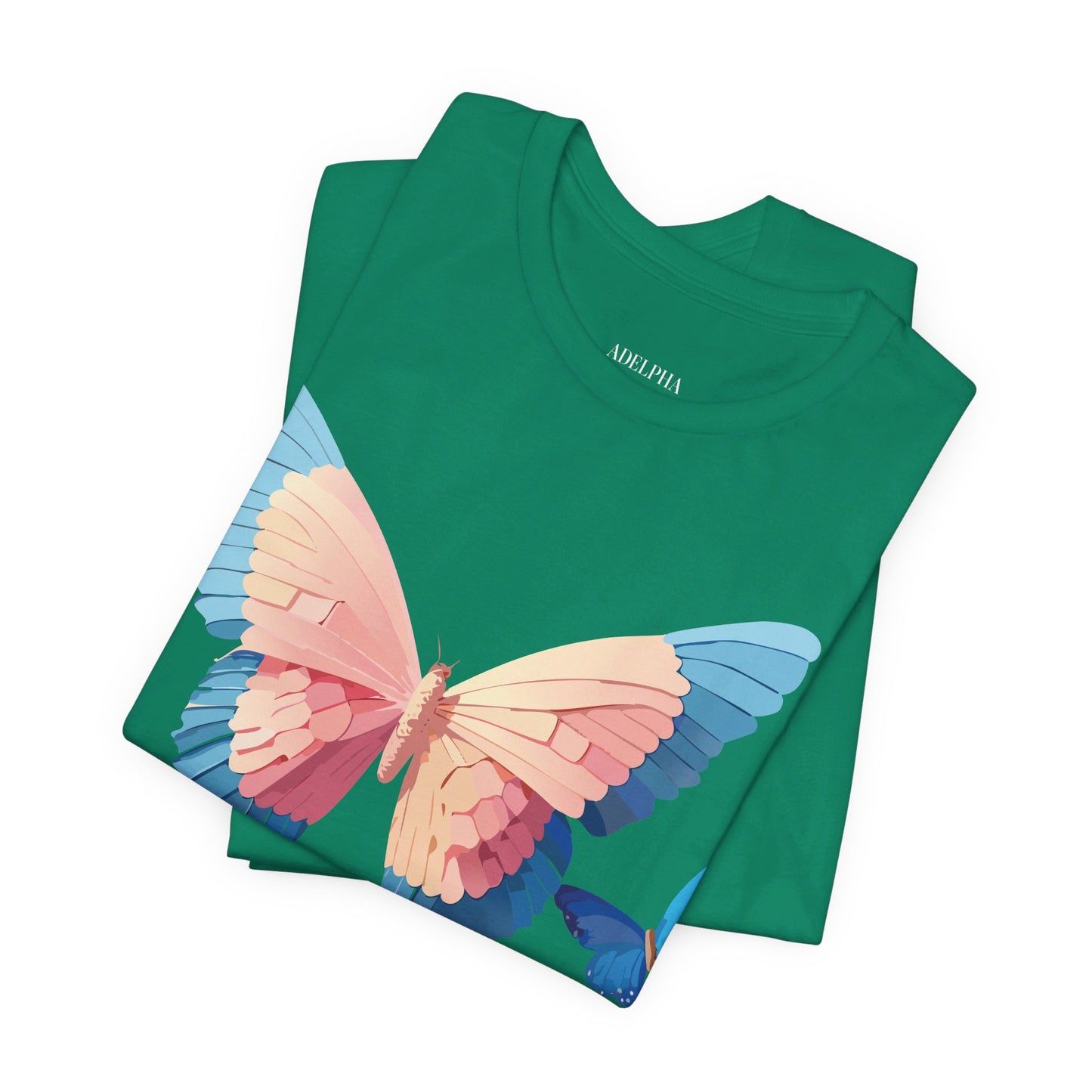 T-Shirt aus natürlicher Baumwolle mit Schmetterling