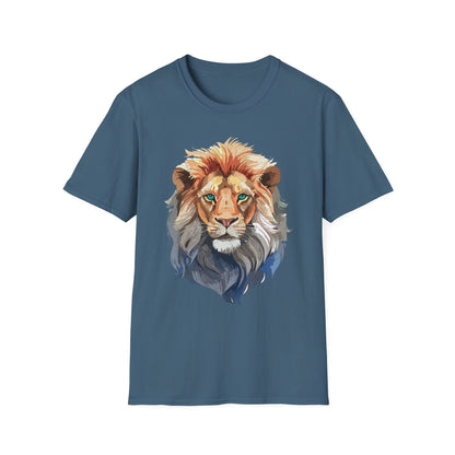 Floral Lion Shirt Unisex Tee Softstyle Gildan 64000 Comfort Fit