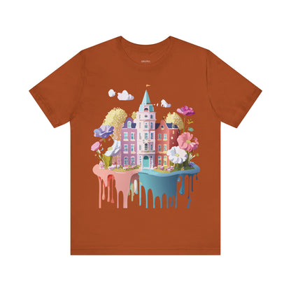 Natural Cotton Tee Shirt - Beautiful Places Collection - Amsterdam Printify