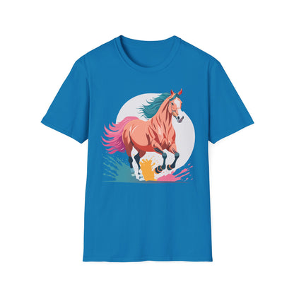 Unisex Horse Shirt Tee Gildan Softstyle 64000 Premium Ringspun Cotton