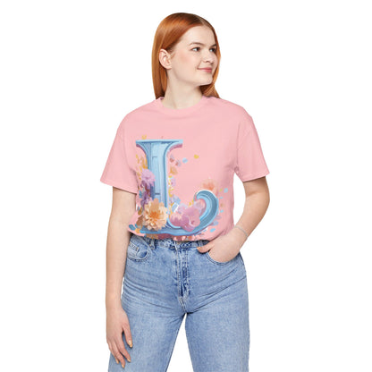 Natural Cotton Tee Shirt - Letters Collection - L Printify