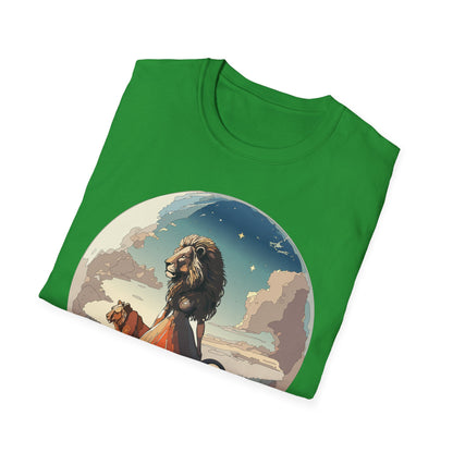 Lion Graphic T Shirt Unisex Softstyle 64000 Gildan 100 Percent Cotton Tee