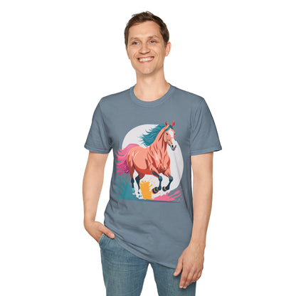 Unisex Horse Shirt Tee Gildan Softstyle 64000 Premium Ringspun Cotton