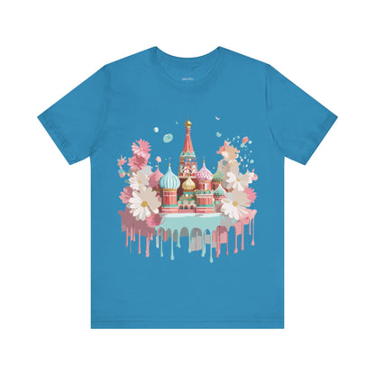 Natural Cotton Tee Shirt - Beautiful Places Collection - Moscow Printify