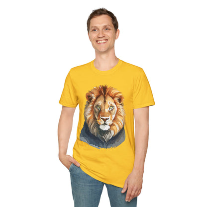 Lion Shirt Unisex Animal Tee Gildan Softstyle 64000 100 Percent Ring Spun Cotton