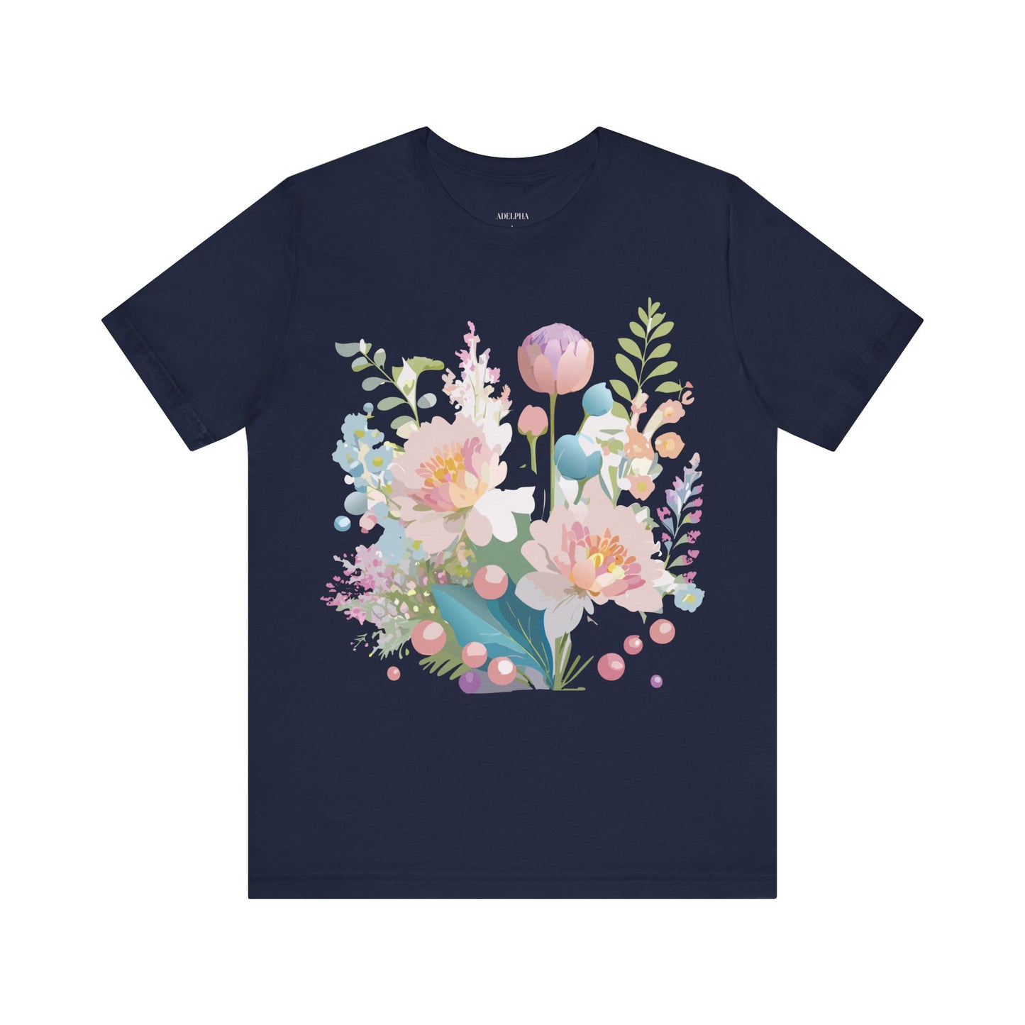 T-Shirt aus natürlicher Baumwolle mit Blumen