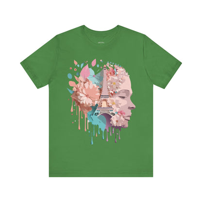 Natural Cotton Tee Shirt - Beautiful Places Collection - Paris Printify