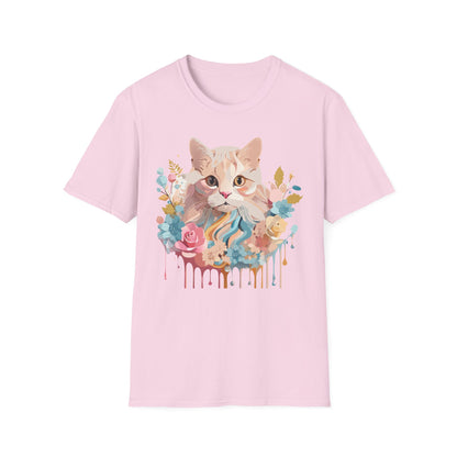 Unisex Cat Shirt Kitten Tee Cat Lover Tee Softstyle 64000 Gildan