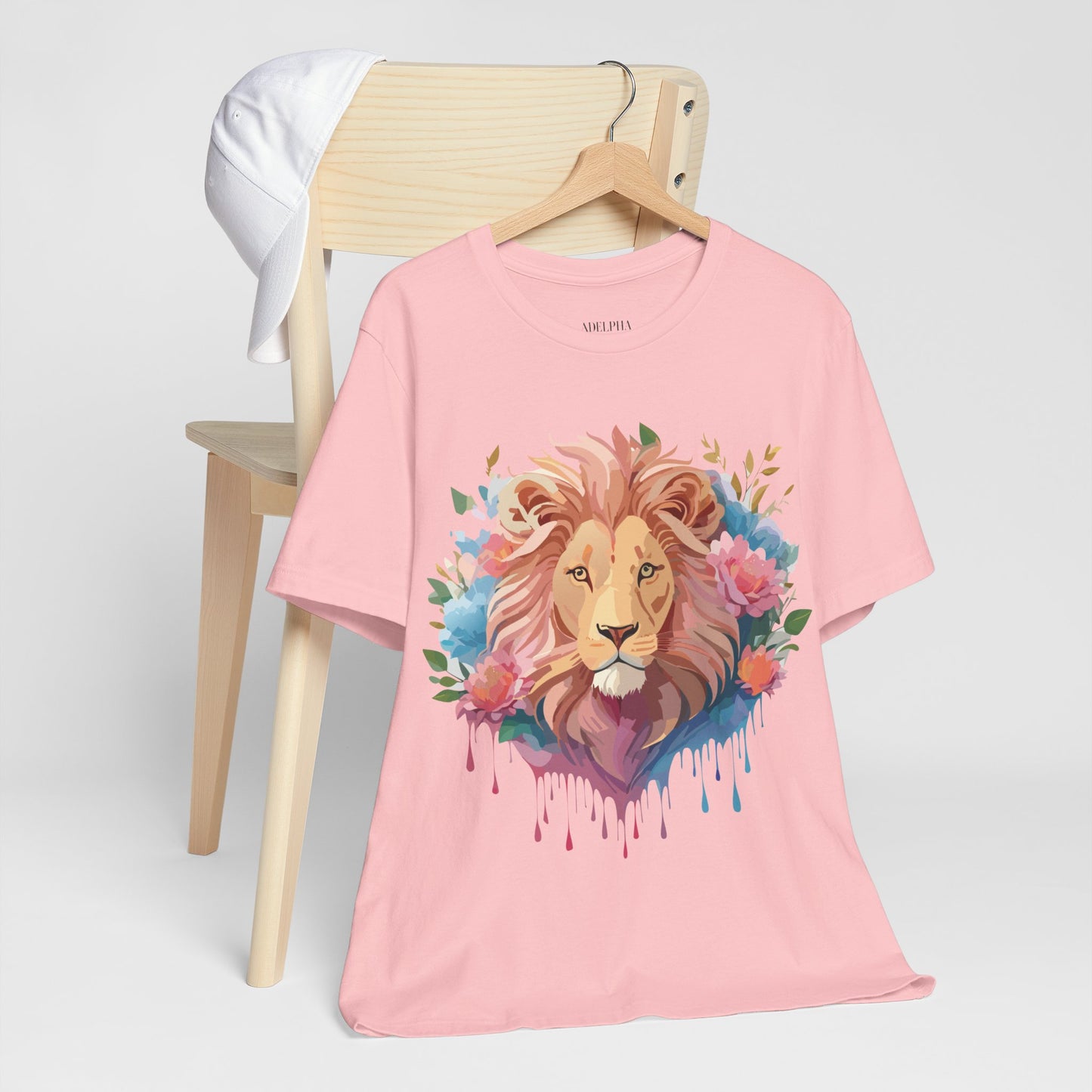 Natural Cotton Tee Shirt with Lion