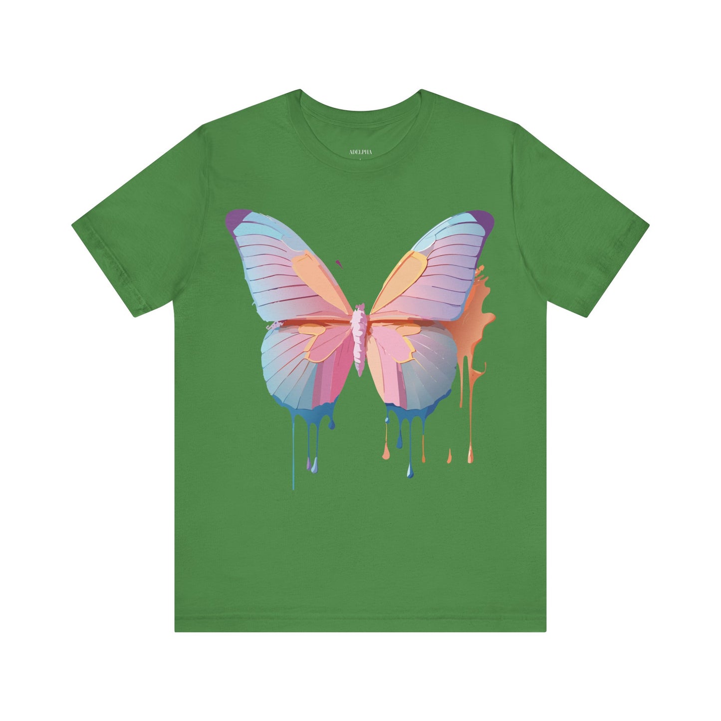 Natural Cotton Tee Shirt with Butterfly