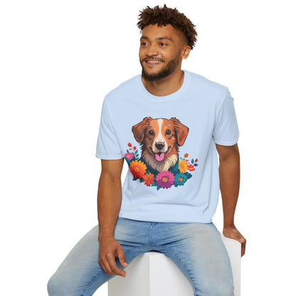 Dog Shirt Unisex Animal Tee Short Sleeve Gildan Softstyle 64000 Cotton Tee