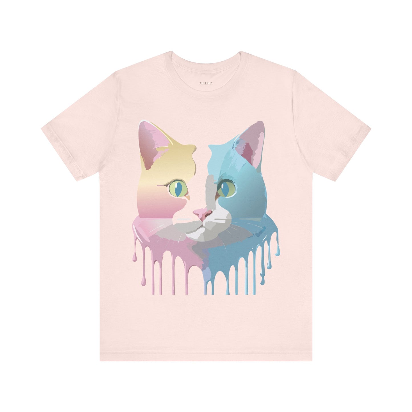 Natural Cotton Tee Shirt with Cat