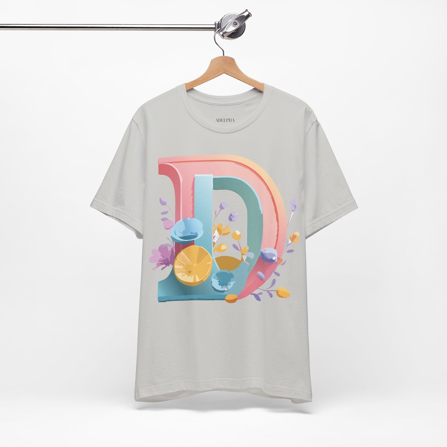 Natural Cotton Tee Shirt - Letters Collection - D