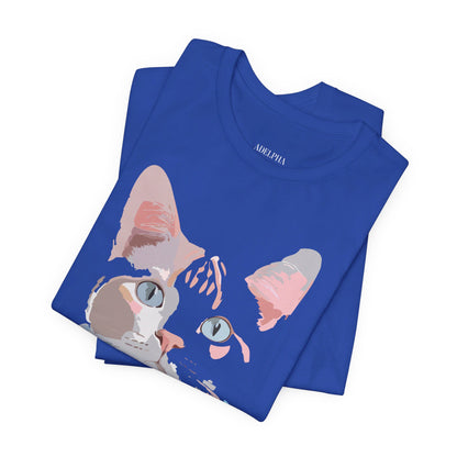 Natural Cotton Tee Shirt with Cat Printify