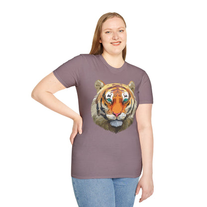 Tiger Shirt Unisex Animal Tee Gildan Softstyle 64000 Cotton Tee