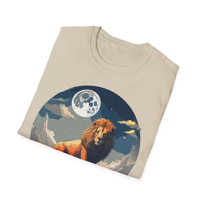 Lion Shirt Unisex Animal Tee Softstyle 64000 100 Percent Ring-Spun Cotton
