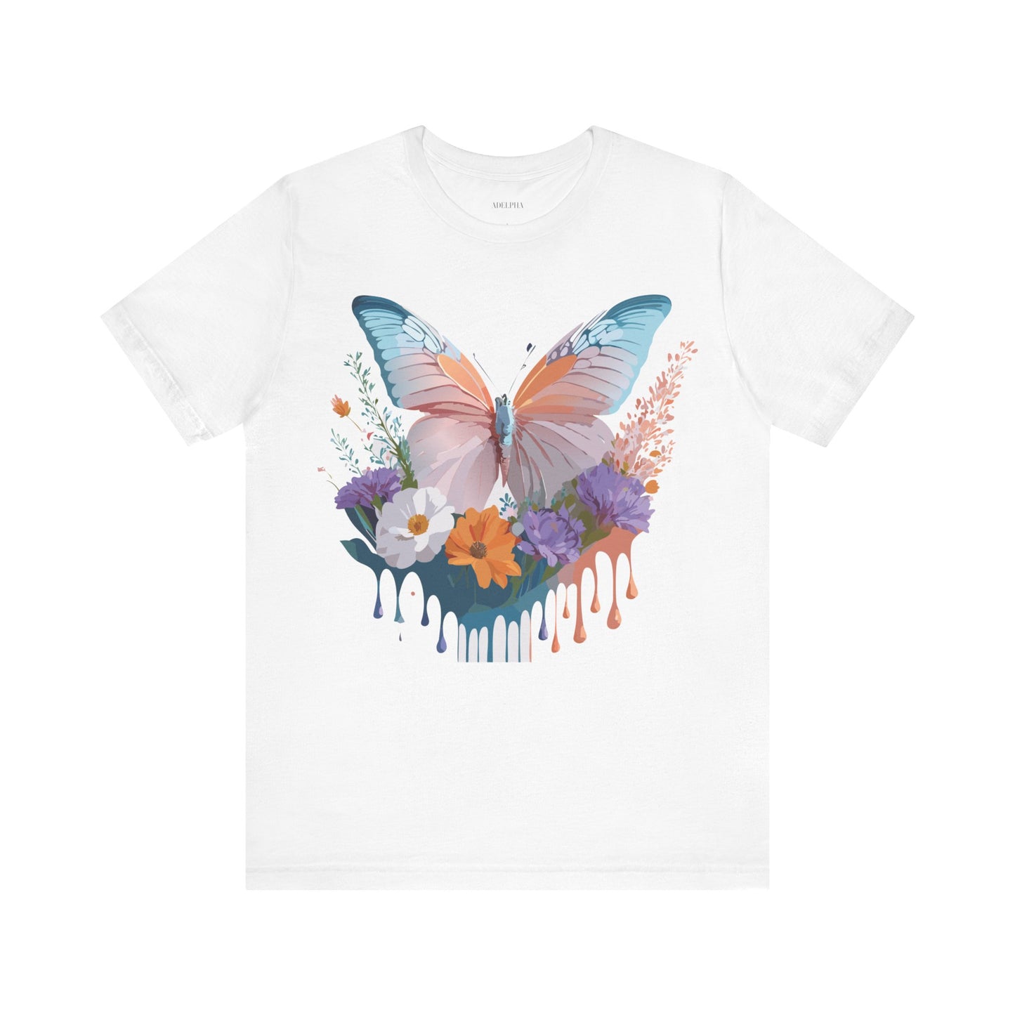 T-shirt en coton naturel avec papillon