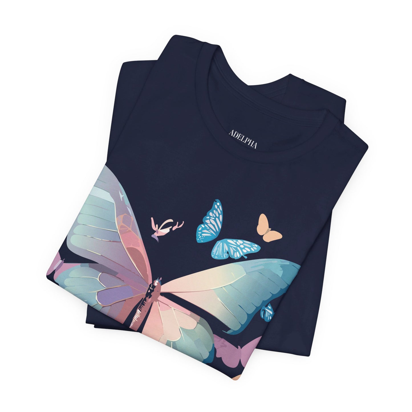 T-shirt en coton naturel avec papillon