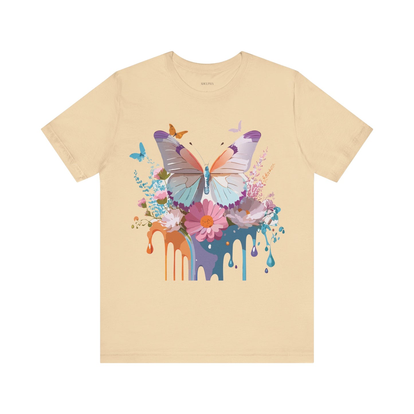 T-shirt en coton naturel avec papillon