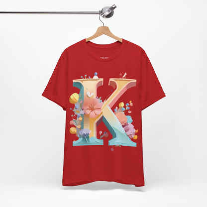 Natural Cotton Tee Shirt - Letters Collection - K Printify