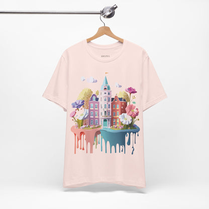 Natural Cotton Tee Shirt - Beautiful Places Collection - Amsterdam Printify