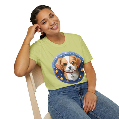 Unisex Dog Shirt Animal Print Tee Gildan Softstyle 64000 Cotton