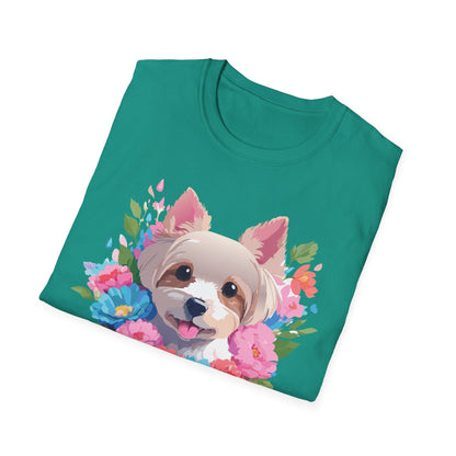 Unisex Gildan Softstyle Animal Print Dog Shirt Tee 100 Percent Cotton
